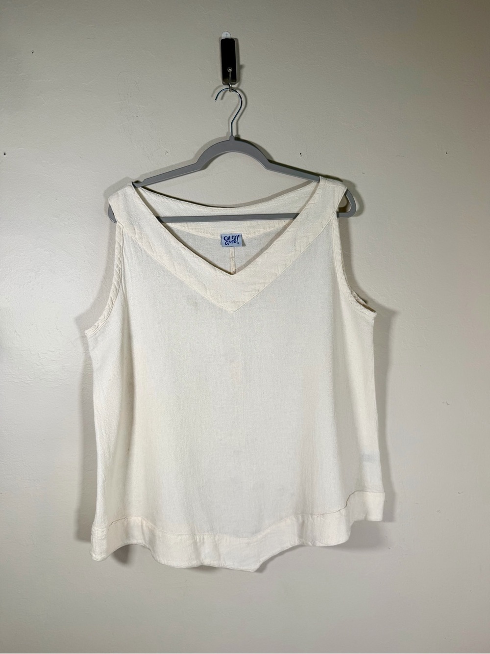 Oh My Gauze! Cream V-Neck Sleeveless Crop Top